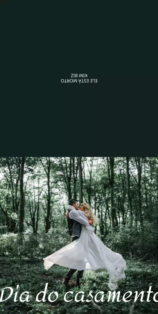 Convite de casamento de floresta limpo e fresco