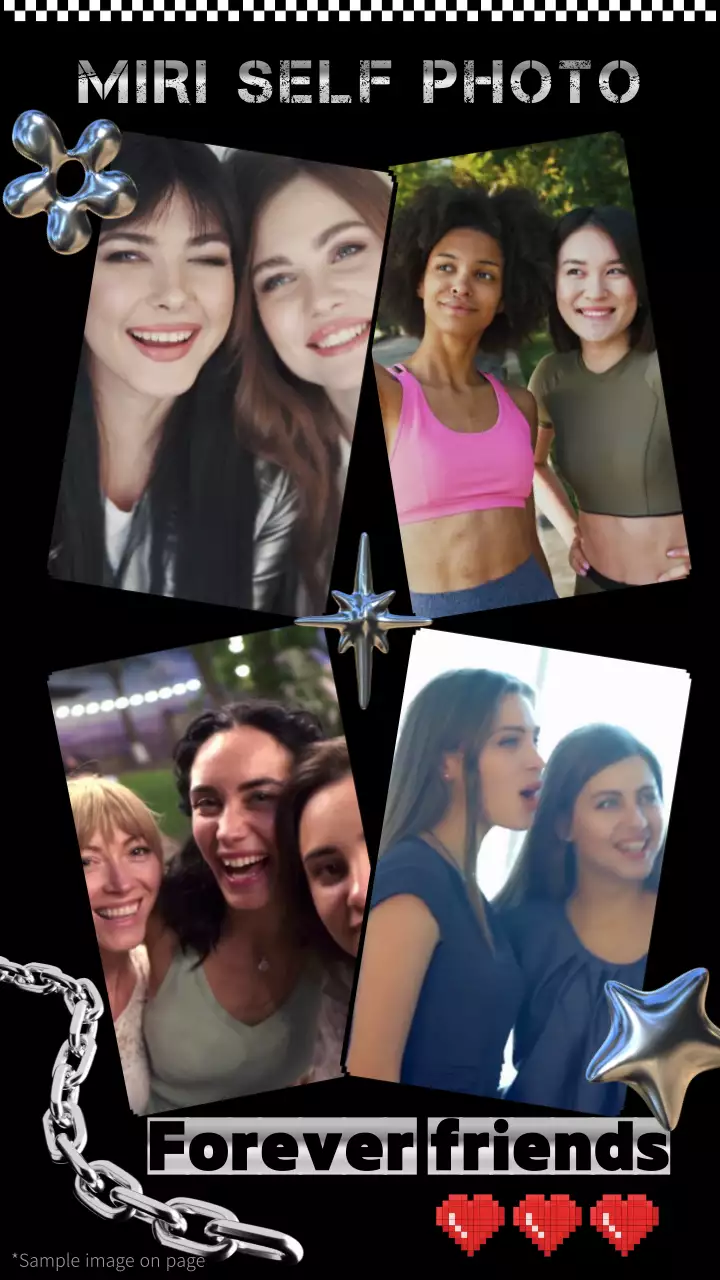 블랙배경과 실버 장식의 인생네컷 컨셉의 동영상