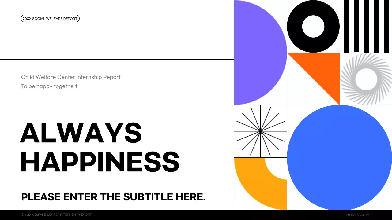 다채로운 기하학적 인턴십 보고서 프레젠테이션