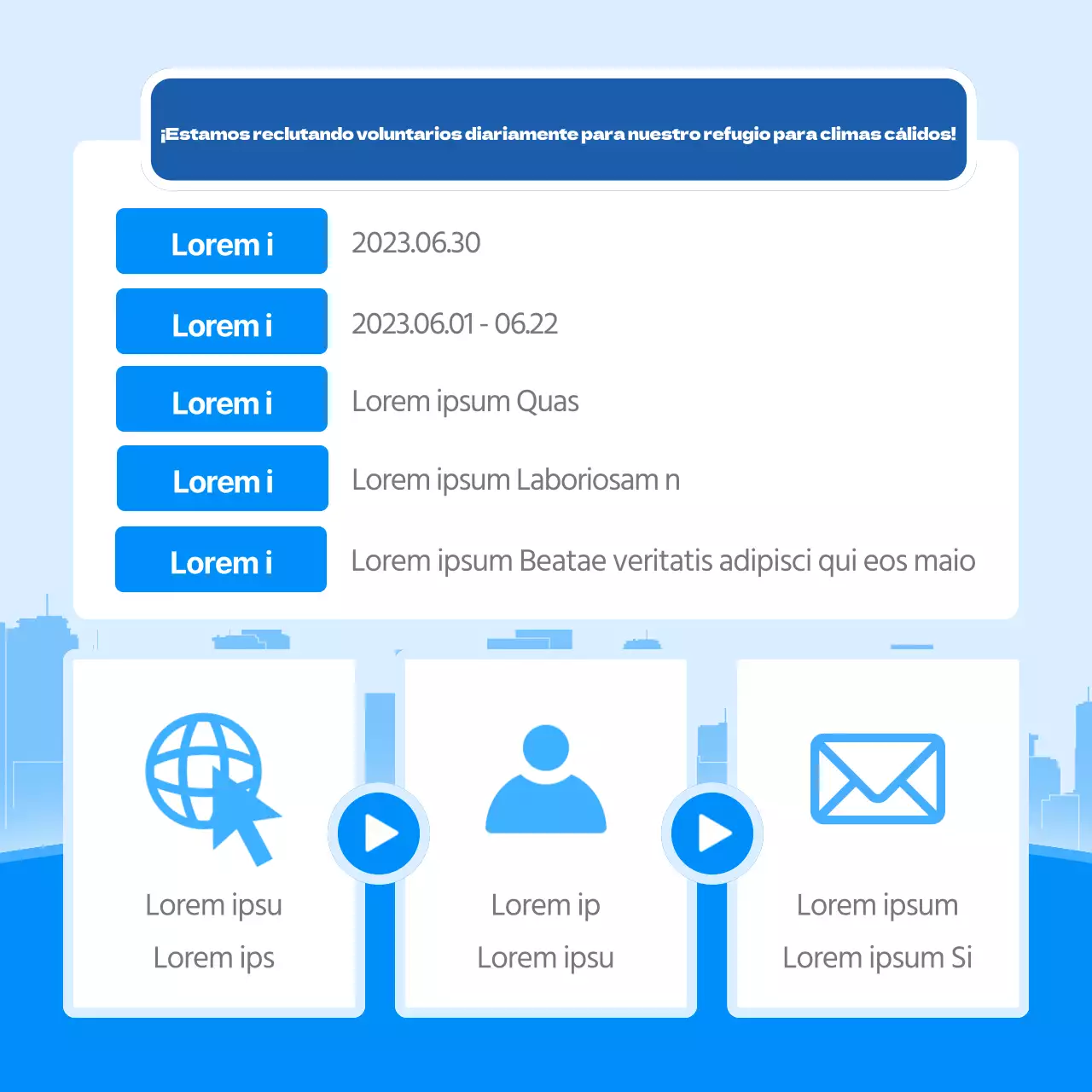 Cómo gestionar un refugio para olas de calor con un concepto limpio, azul e ilustrado