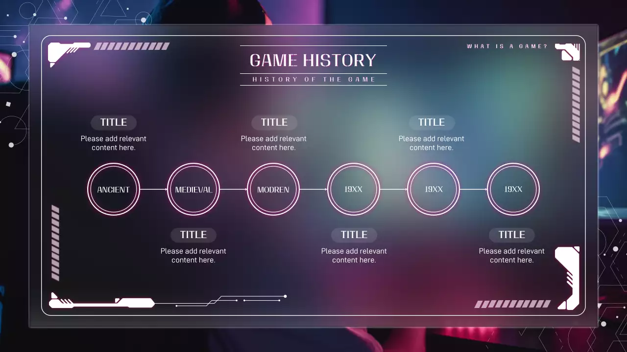 네온 사이버 게임 프리젠테이션