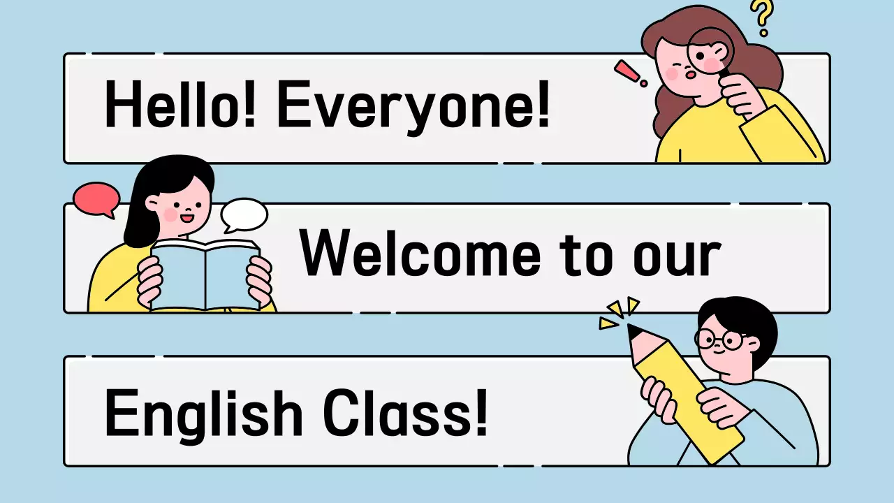 Yellow Modern English Class Guideline Presentation