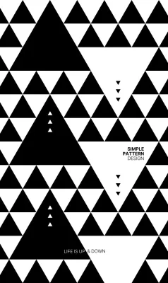 Modern pattern in simple black and white