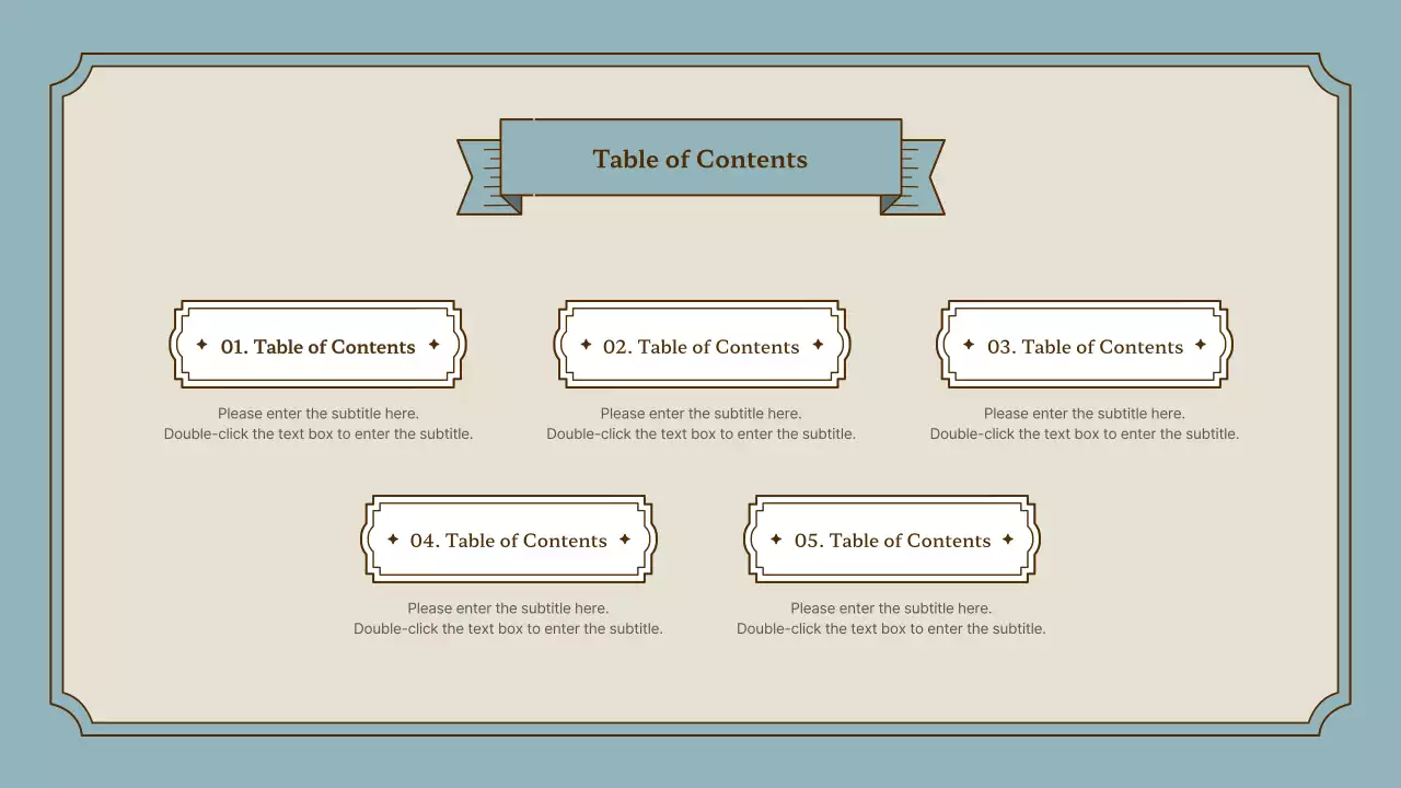 Vintage frame presentation kit in pink and gold