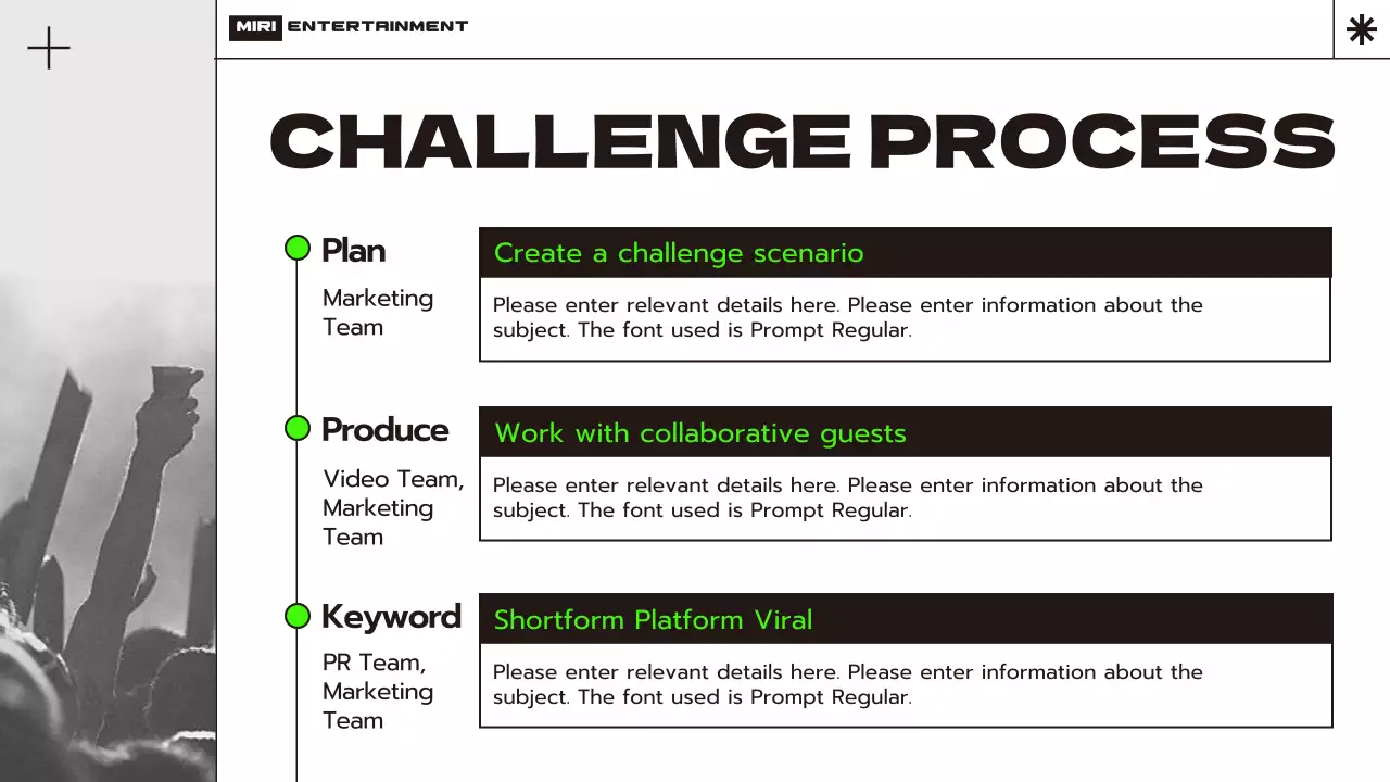 네온 모던 뮤직 프로모션 프리젠테이션