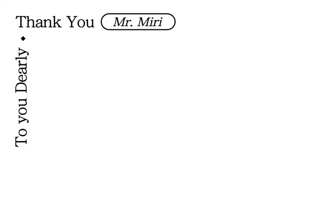 Desain hitam, sederhana, dan berbasis teks dengan konsep sederhana untuk mengucapkan terima kasih