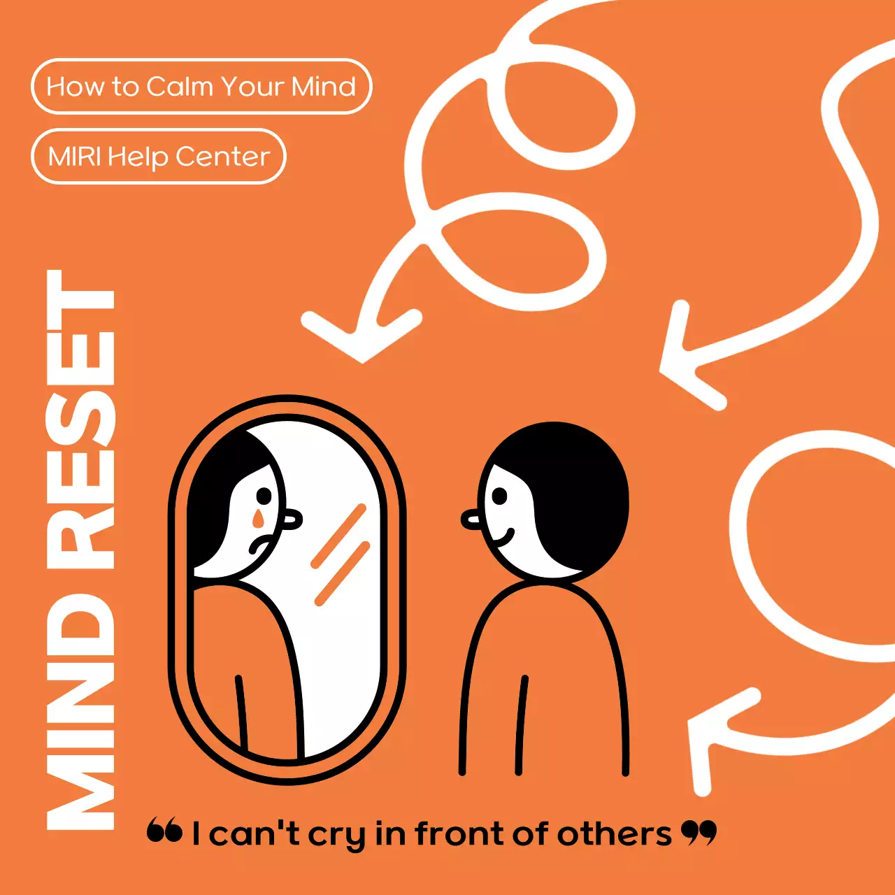 Orange Minimal Mental Health Guide Social Media Post