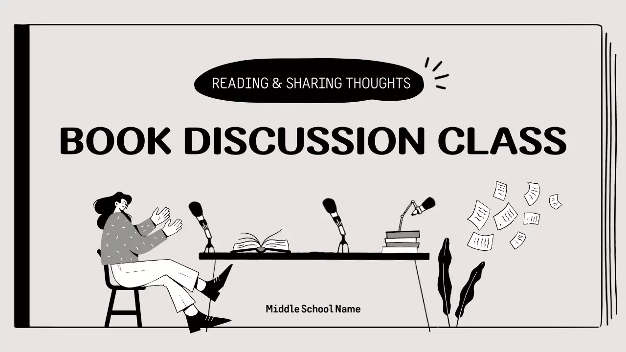 Grey Minimal Book Class Presentation