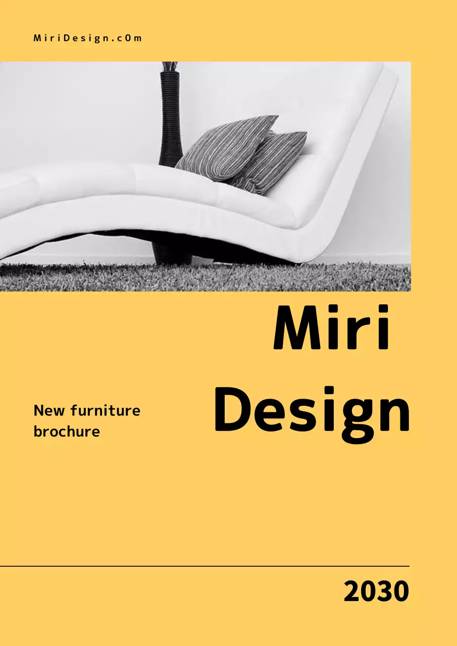 黄色 モダン 家具 パンフレット 文書フォーム