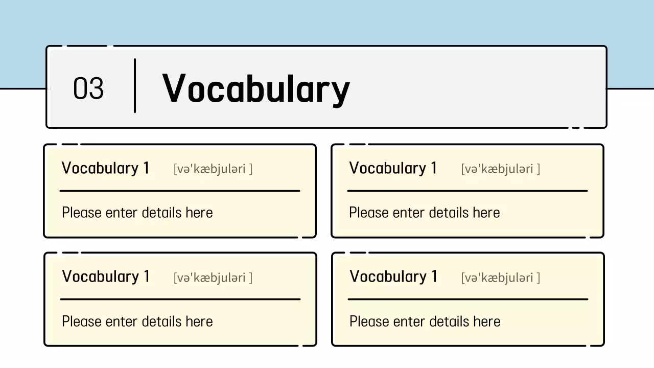 Yellow Modern English Class Guideline Presentation