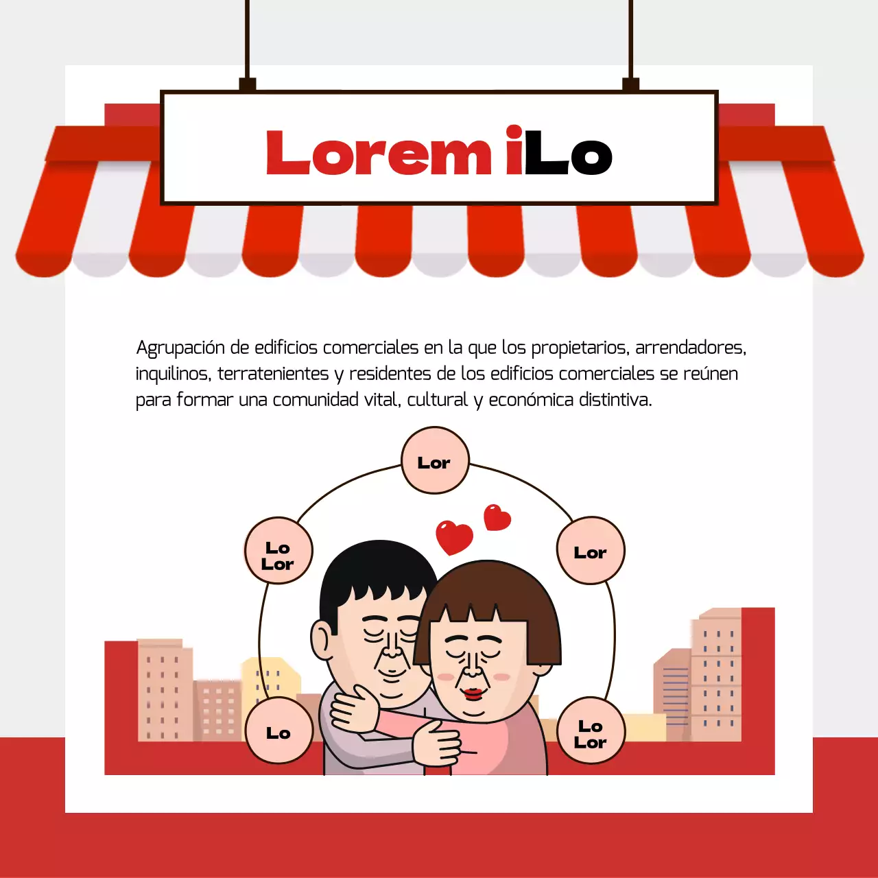 Código de Comercio Local con el concepto de tienda roja