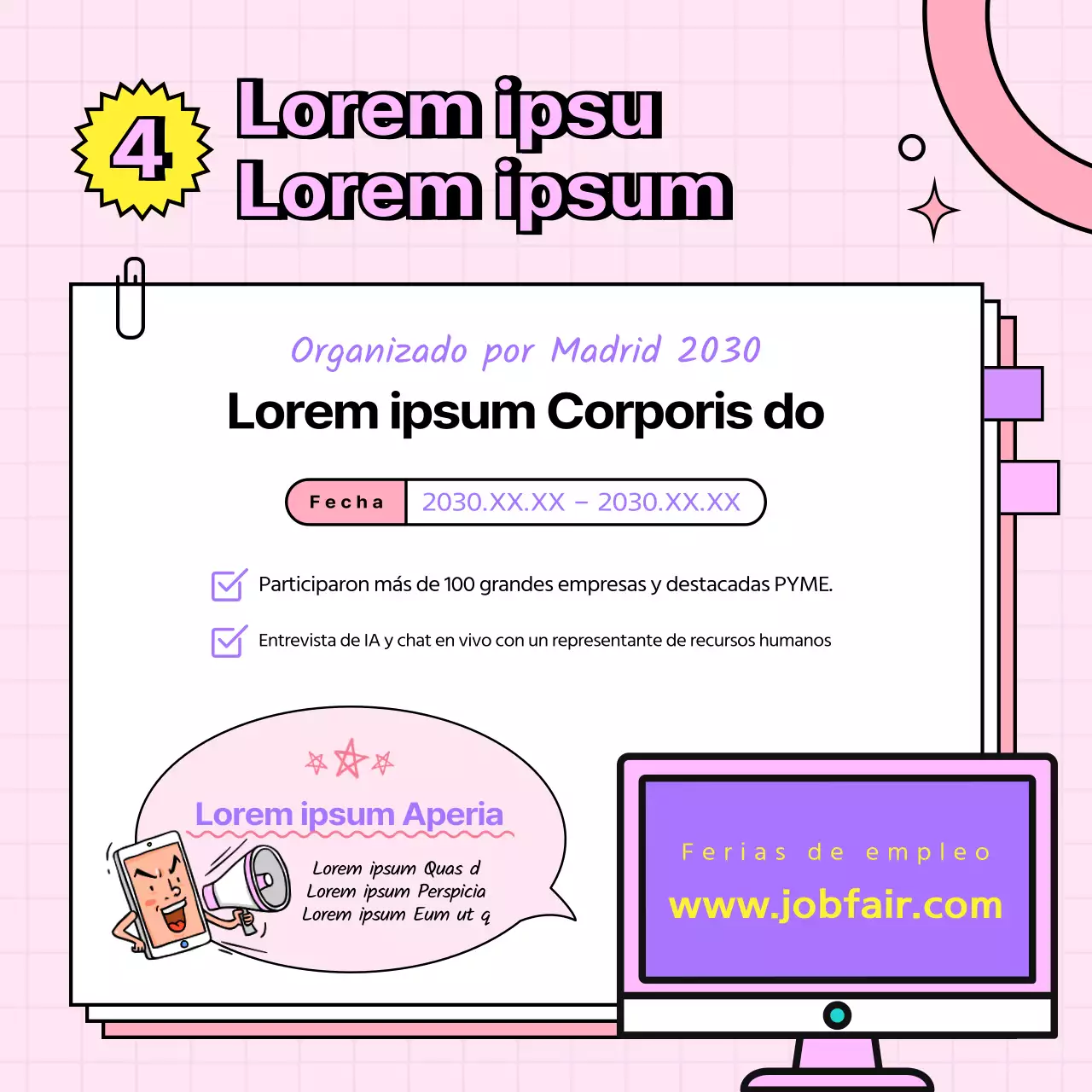 Ilustraciones en colores pastel Carreras preferidas por la Generación Z