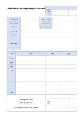 Eenvoudige blauwgetinte documentatiesjabloon voor onkostendeclaraties en ontvangstbewijzen