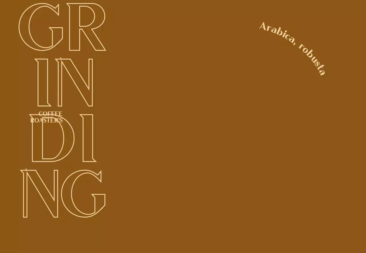 Promote a cafe with a simple, upscale concept in brown and beige text.