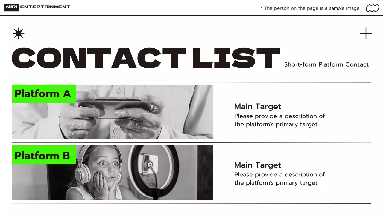 네온 모던 뮤직 프로모션 프리젠테이션