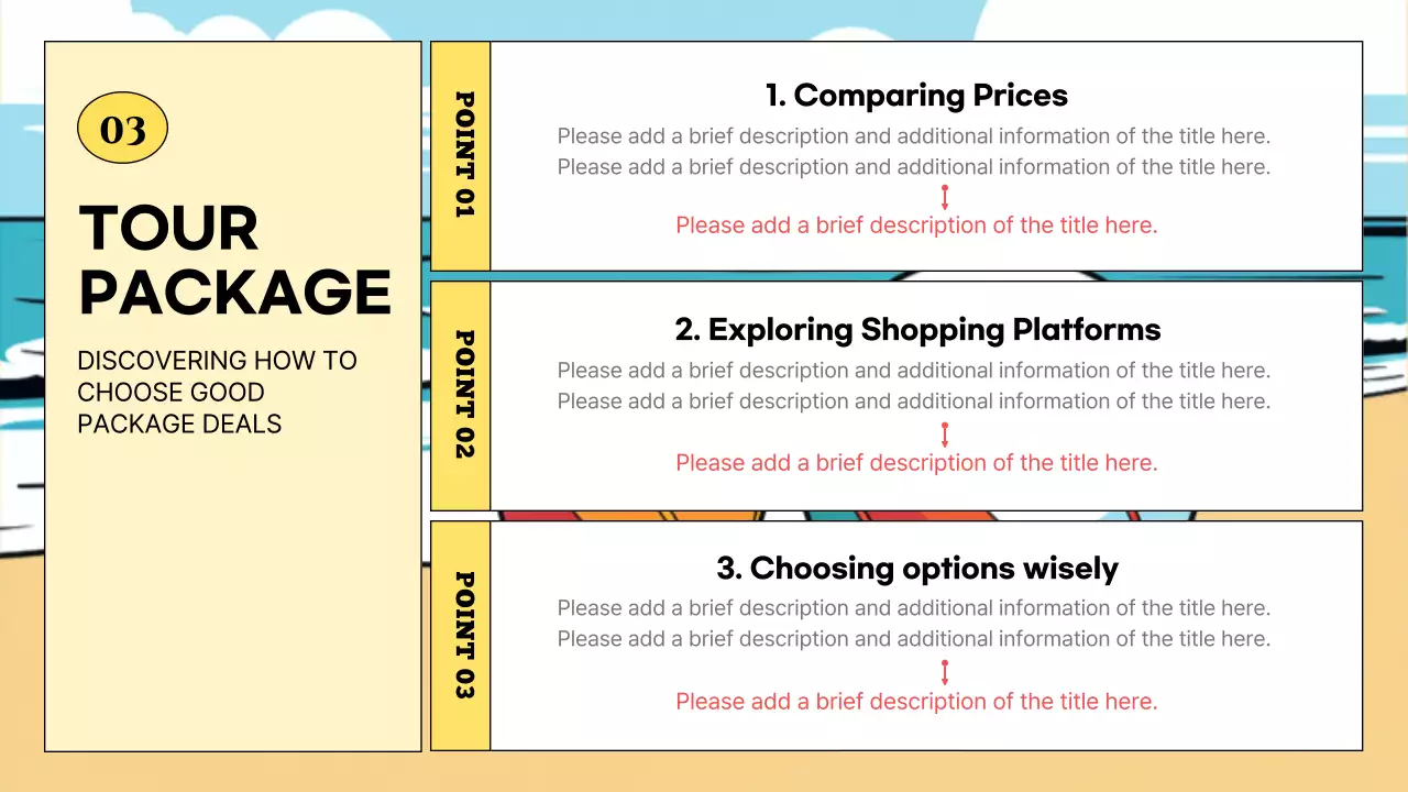 블루 레트로 썸머 가이드 프리젠테이션