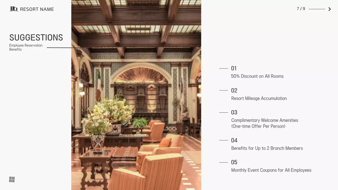 그레이 모던 리조트 제안 프레젠테이션