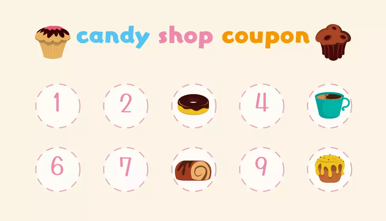 カラフル かわいい キャンディ ロゴ 名刺