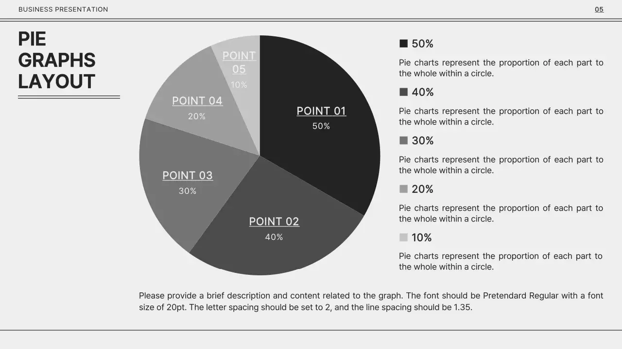 Monotone gray and black for a simple business presentation