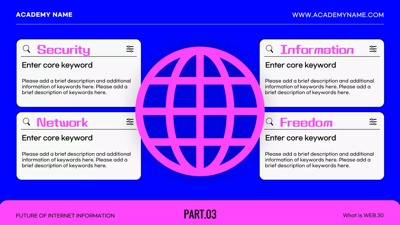 블루 모던 인터넷 가이드 프레젠테이션