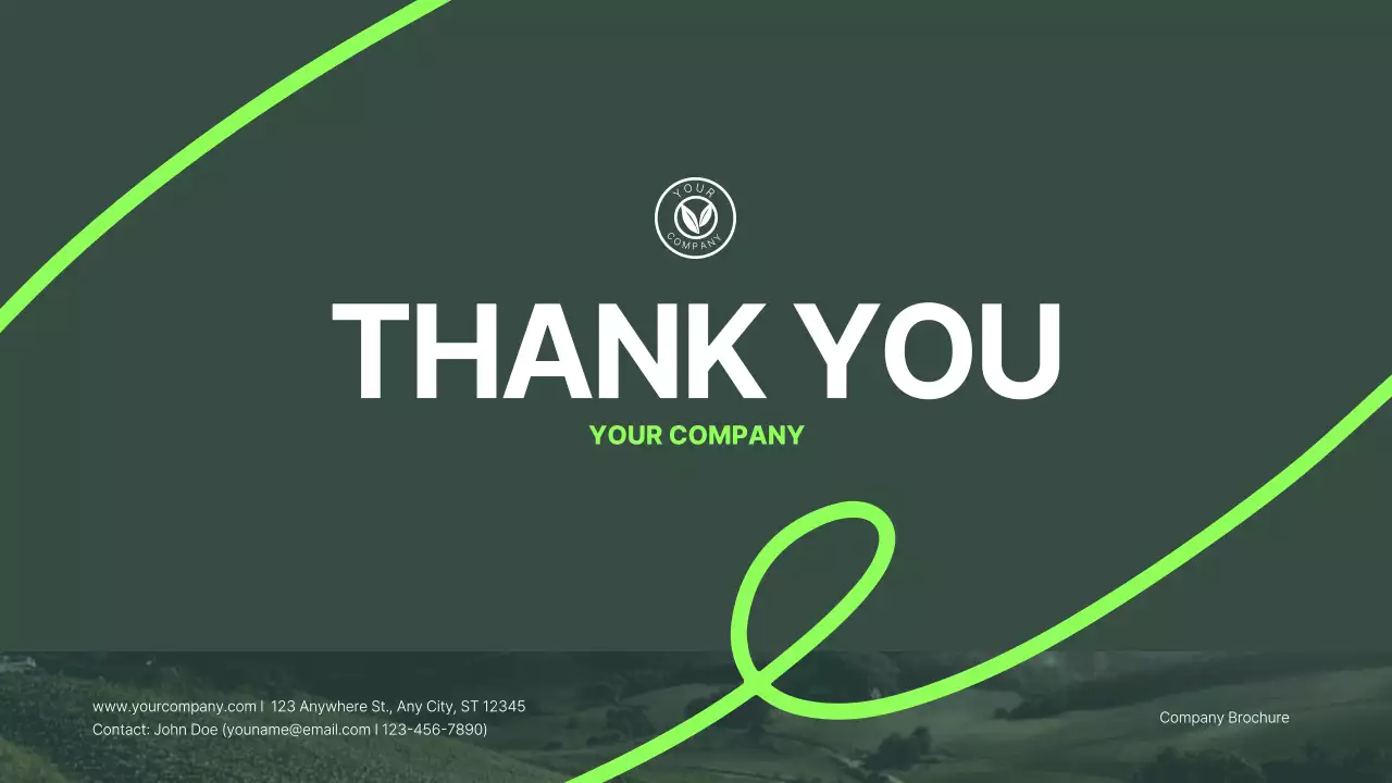 Green Modern 회사 브로셔 프레젠테이션