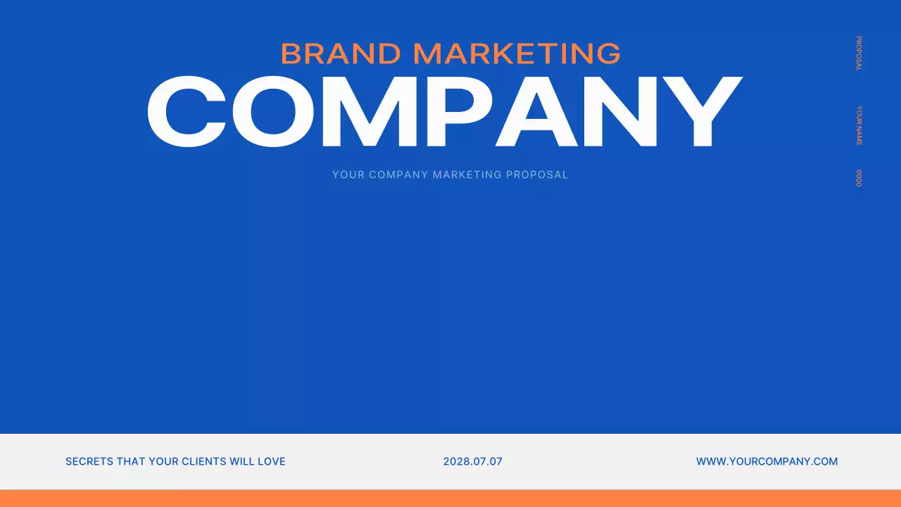 블루 프로페셔널 마케팅 제안 프레젠테이션