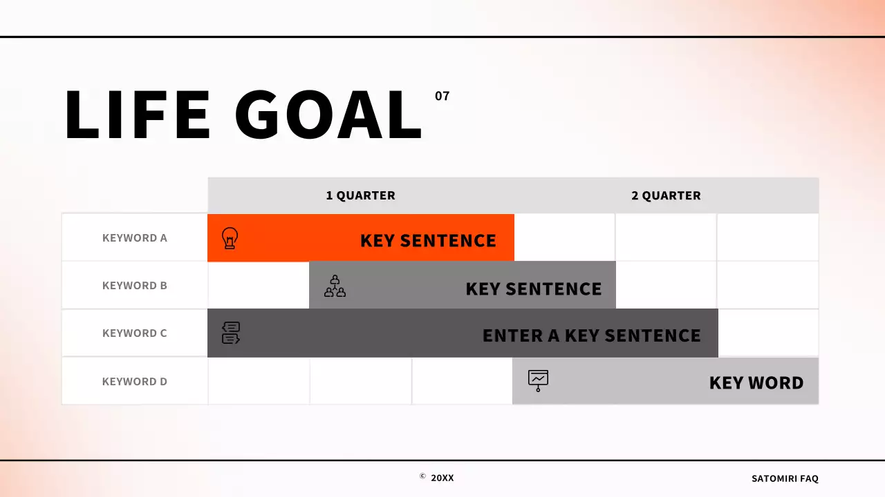 オレンジ モダン 自己紹介 プロフィール プレゼンテーション