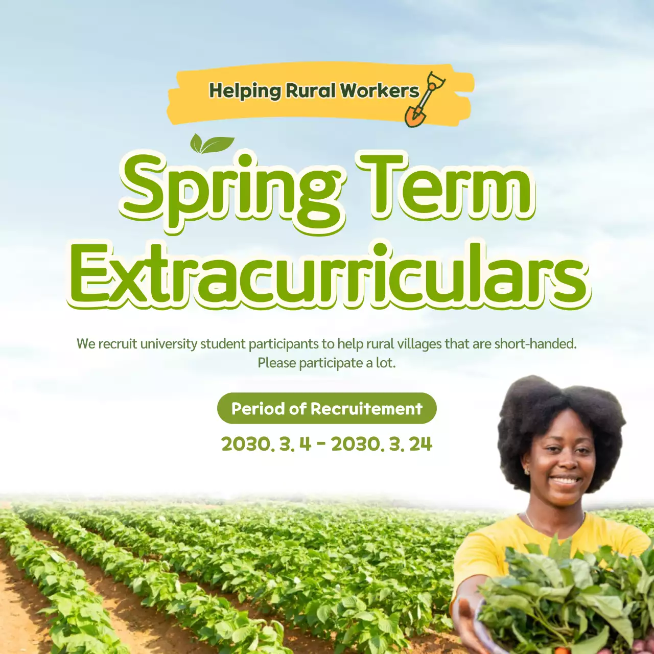 Green Clean Rural Recruitment Social Media Post