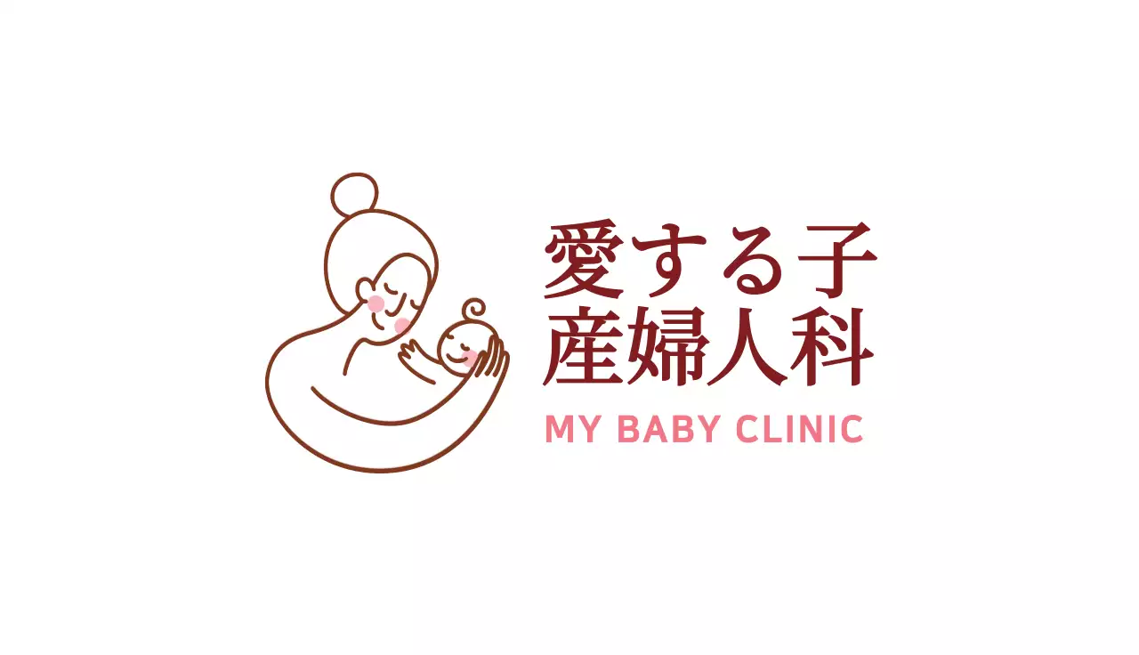 ピンク シンプル クリニック 名刺