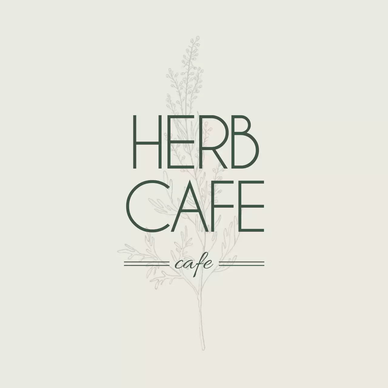 アイボリー シンプル カフェ ロゴ ファンシーバナー