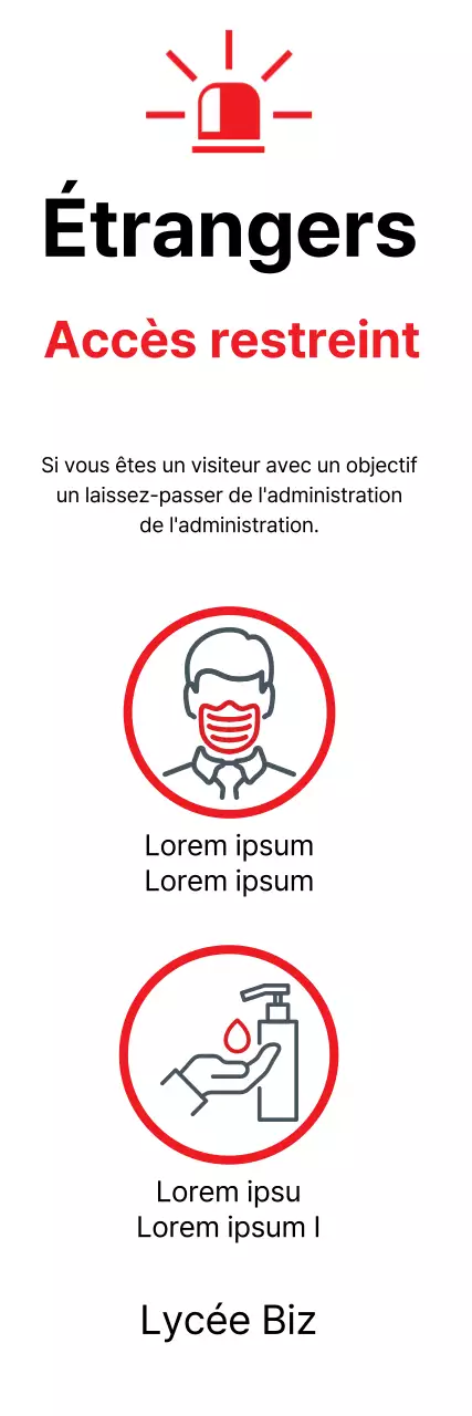 Panneaux simples rouges et blancs de restriction à l'égard des étrangers