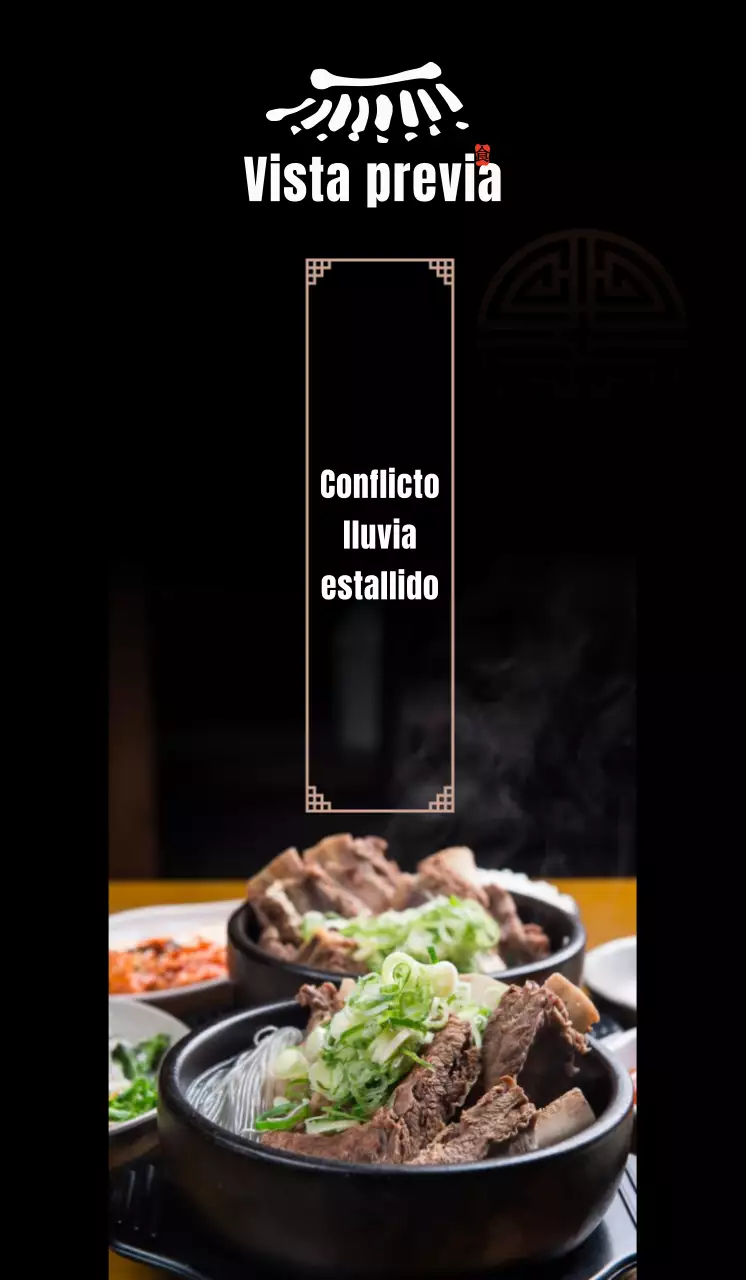 Promociona un restaurante coreano con galbitang y samgyetang