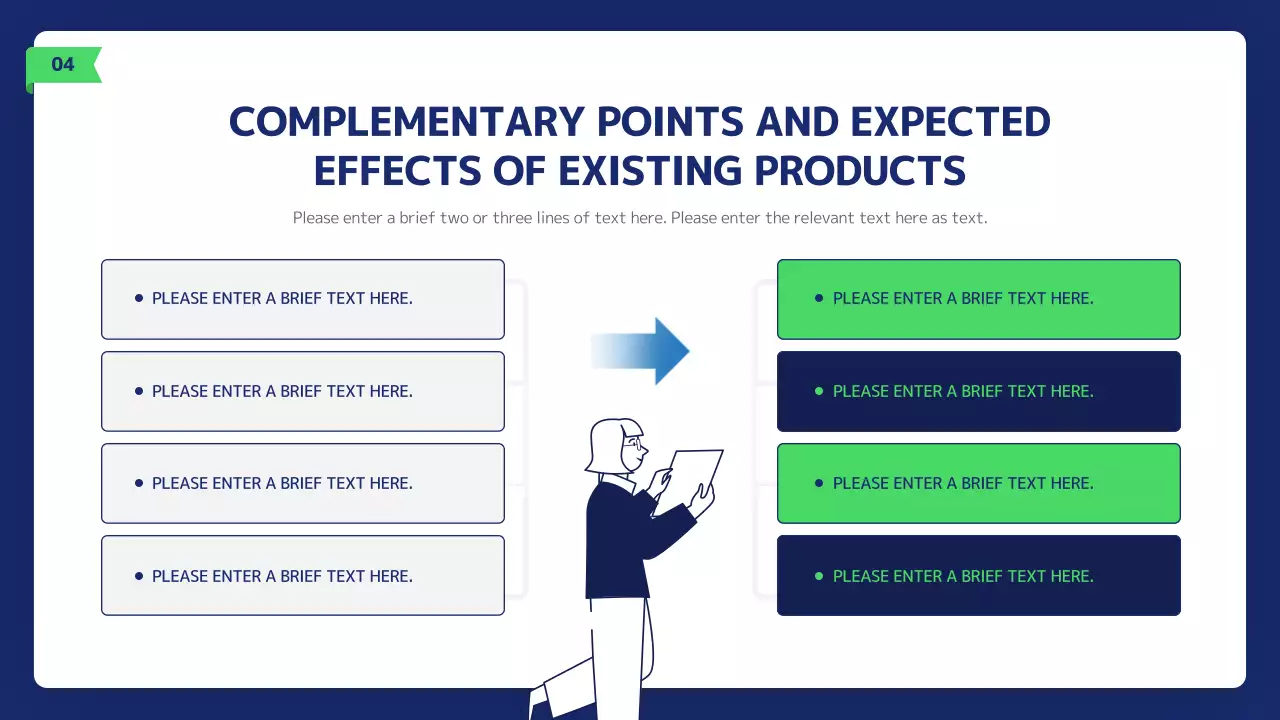A clean, navy business illustrated report