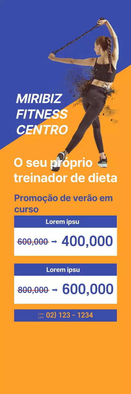 Promover os eventos promocionais animados do seu ginásio