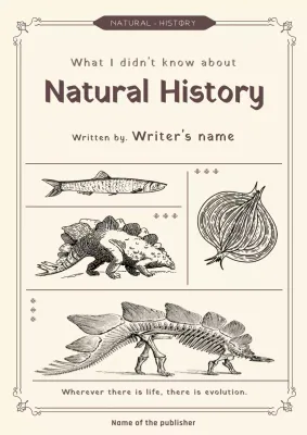 Beige Vintage History Guide Book Cover