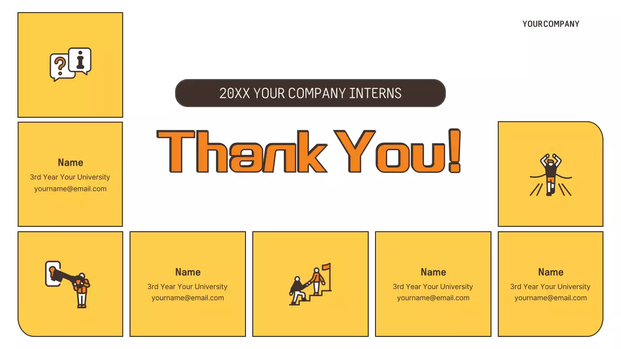 Orange Modern Intern Report Presentation