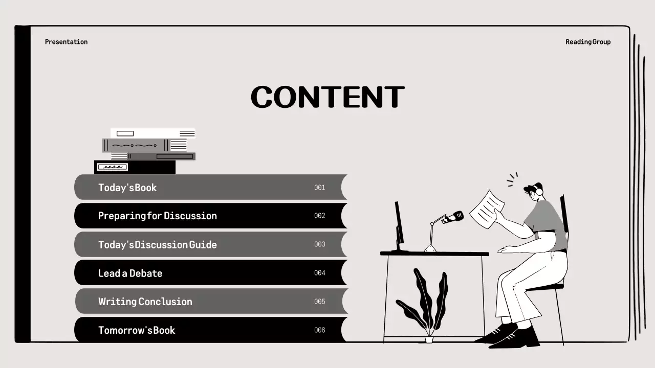 Grey Minimal Book Class Presentation