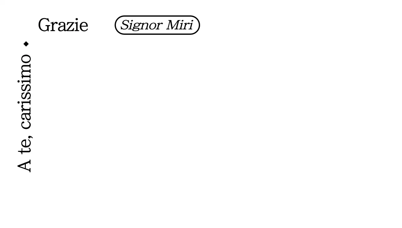 Un design semplice, in bianco e nero, basato su un testo, per ringraziare.