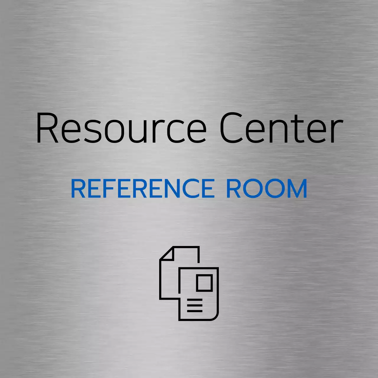 Company place names and floor directions with simple black and blue icons