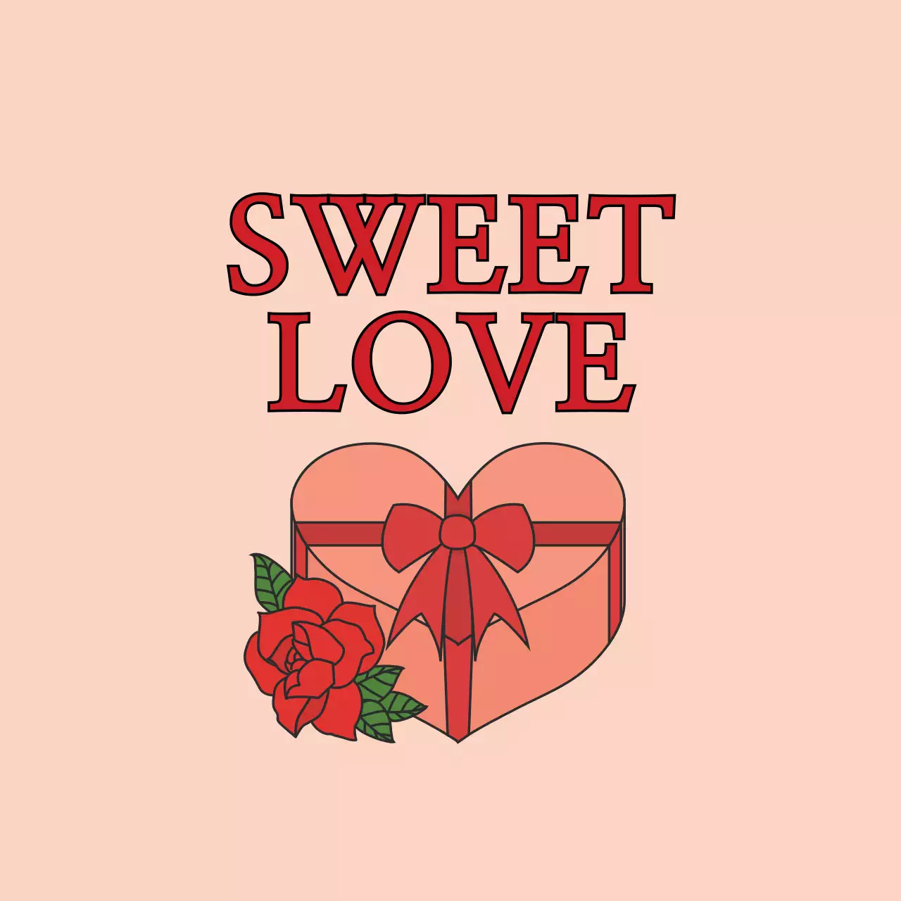 ピンクのイラストキッチュなイベントホワイトデーのラベル