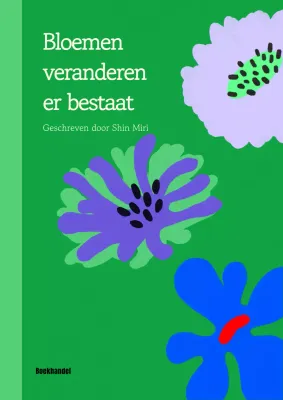 Handgetekend concept in groen en paars Ecologie van bloemen