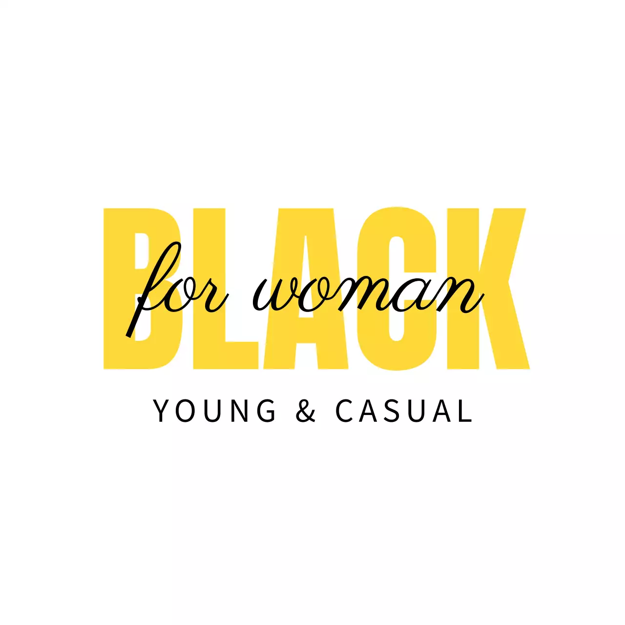 黄色 モダン ファッション ロゴ