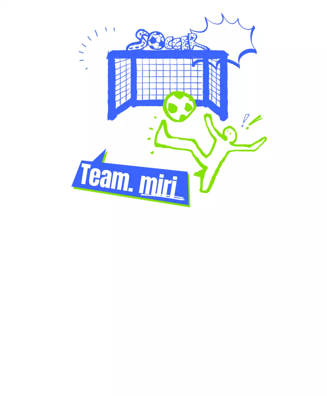 Fußballverein, Fußballmannschaft T-Shirt mit grob gezeichnetem Graffiti