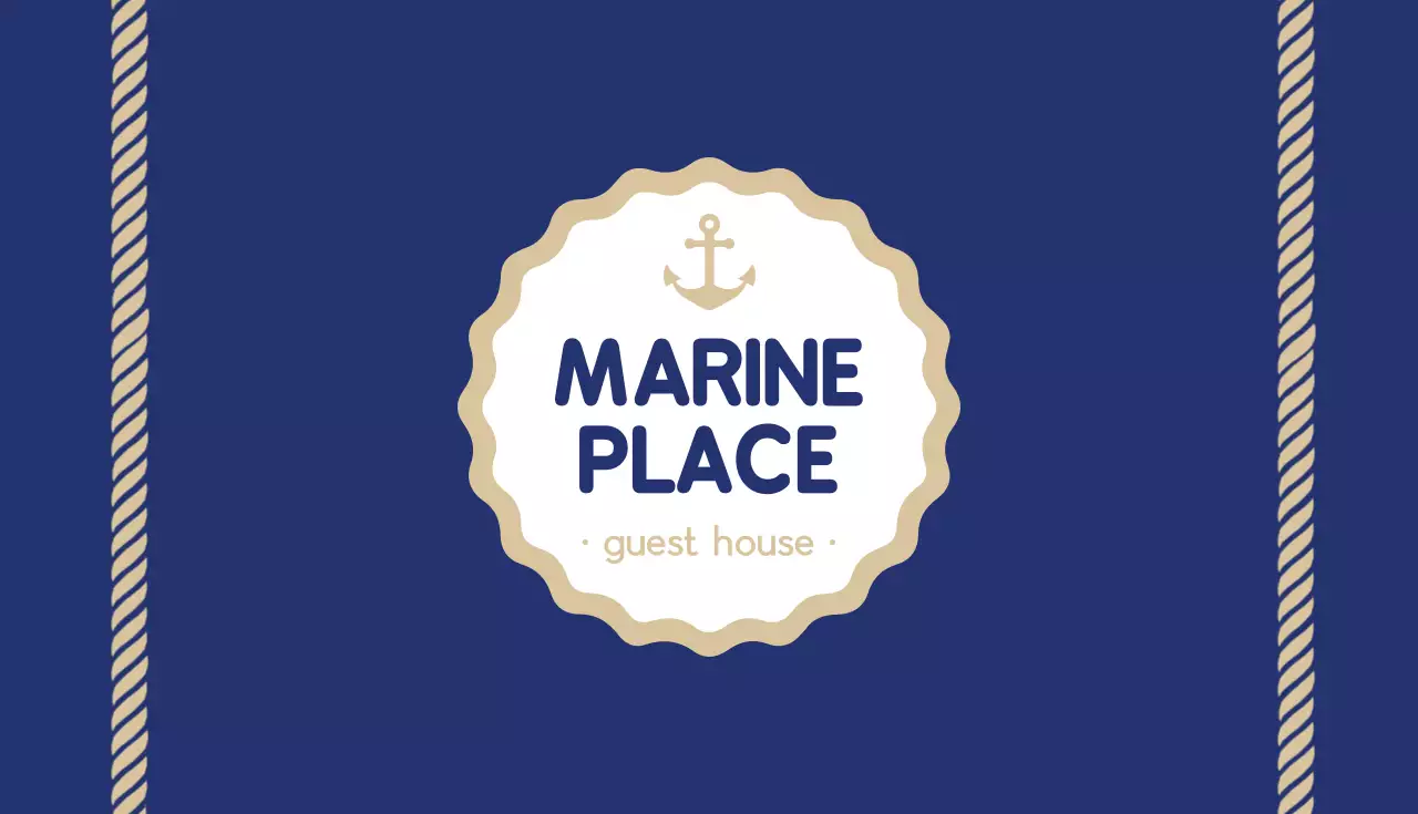 白 シンプル ゲストハウス 名刺