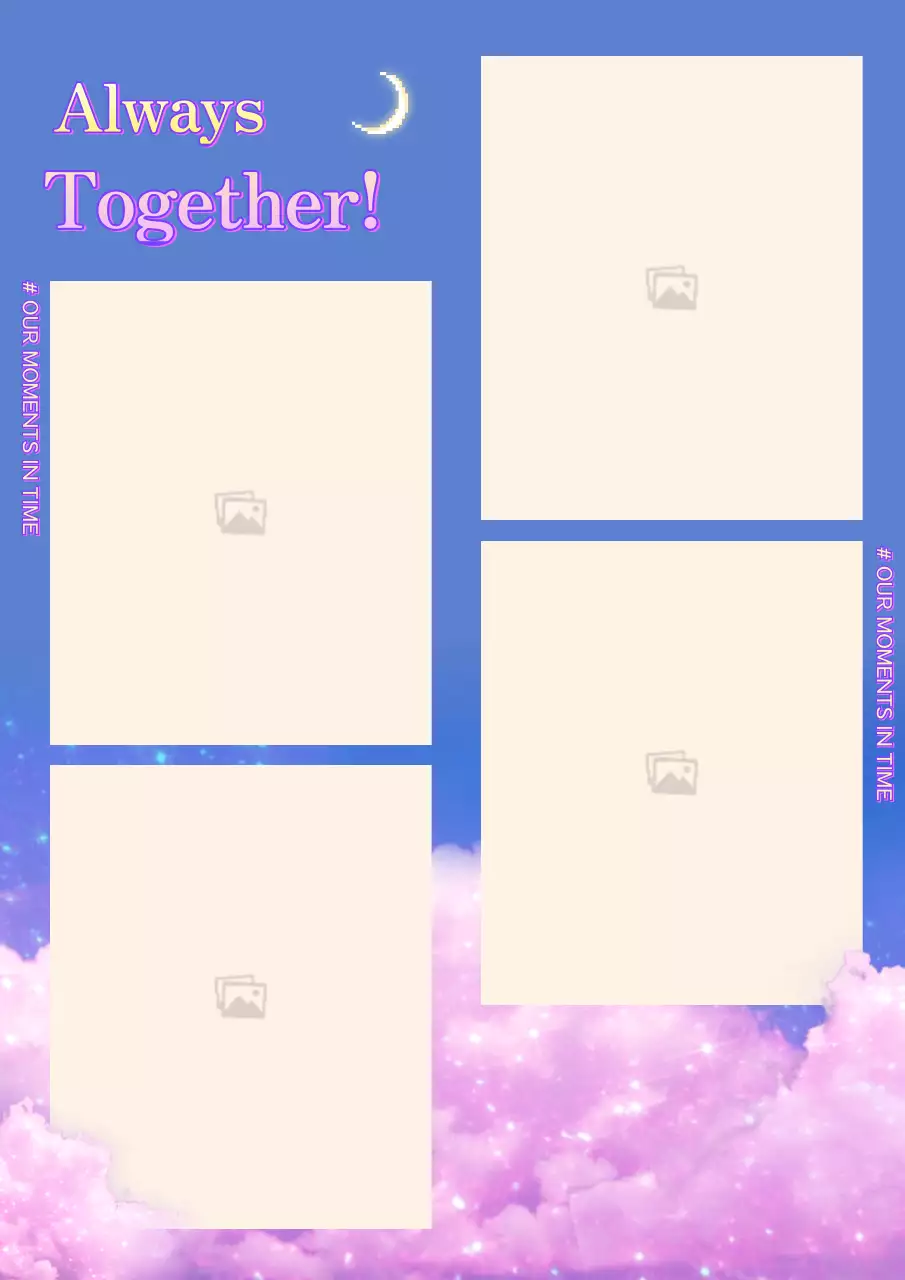 青 かわいい 写真 ポートフォリオ ポスター