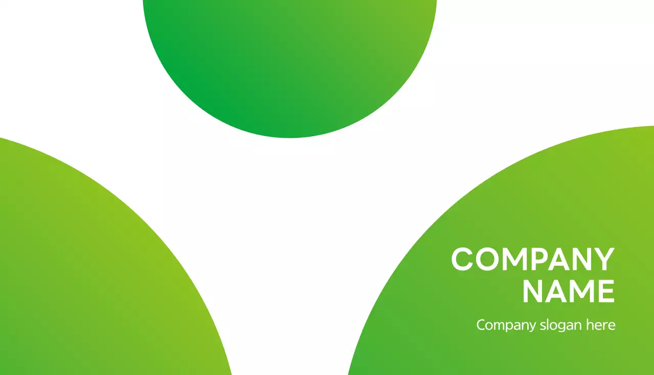 緑 シンプル ビジネス 名刺