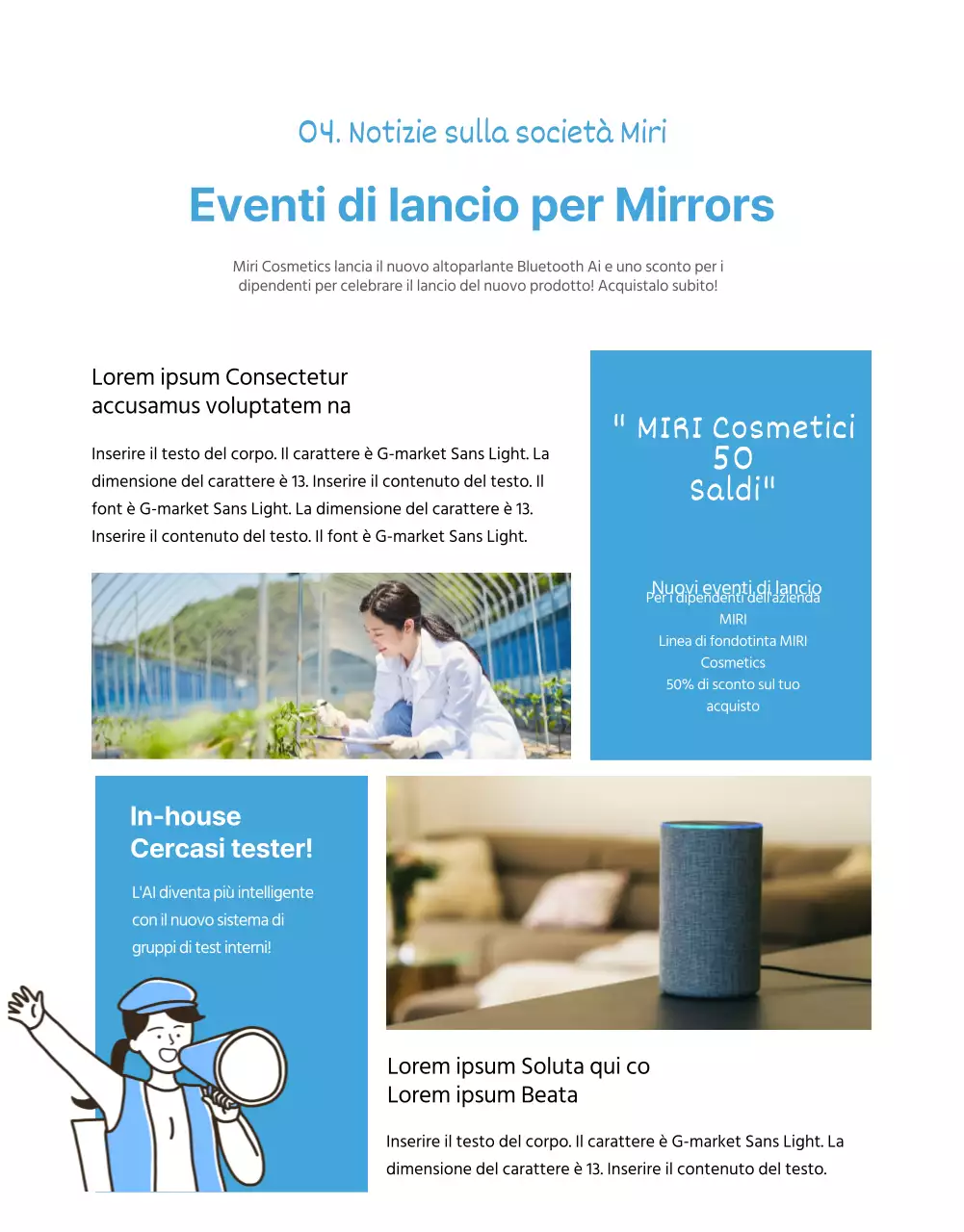 Newsletter sulla cultura aziendale Blue Clean