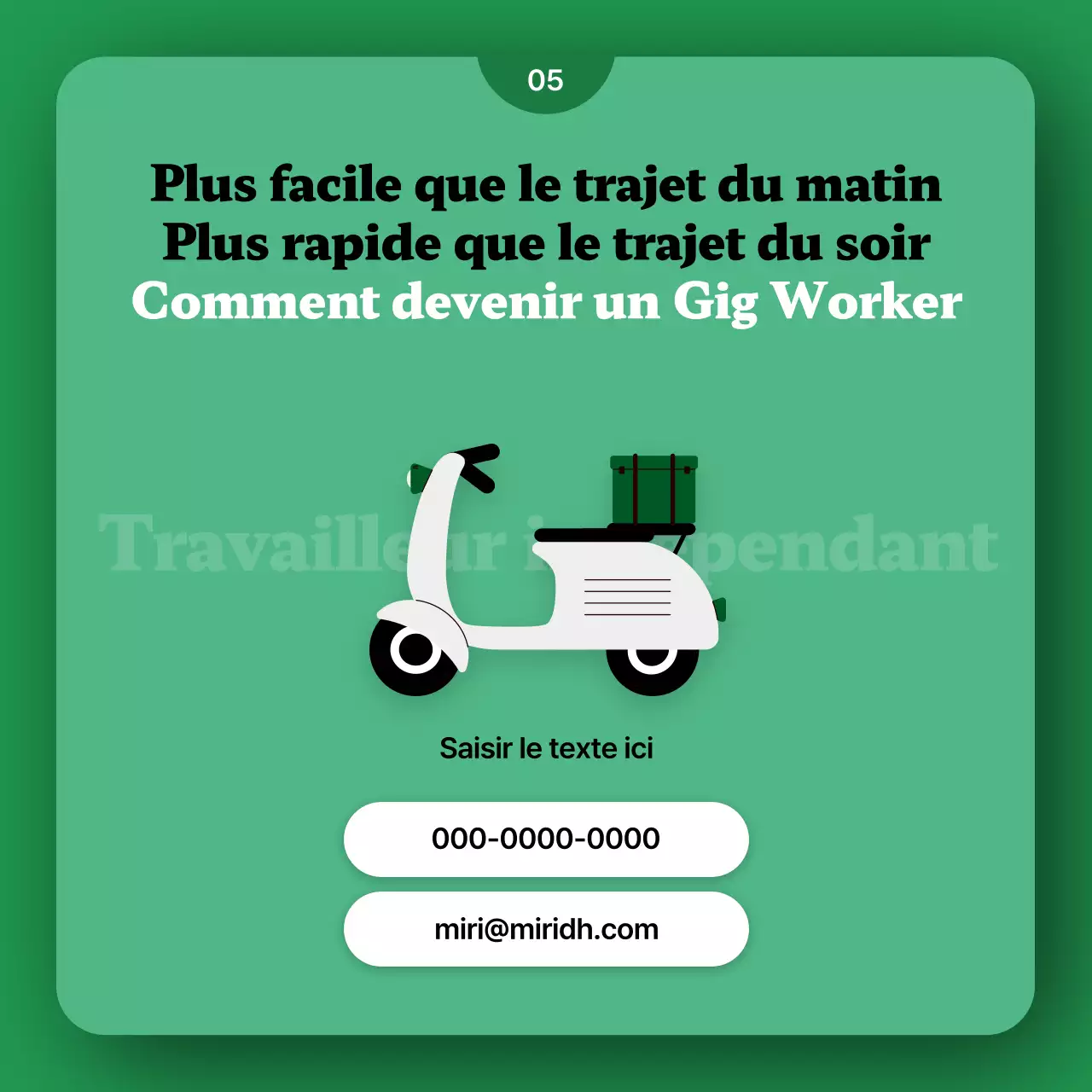 Faites la promotion de votre plateforme de travailleur indépendant avec de jolies illustrations vertes.