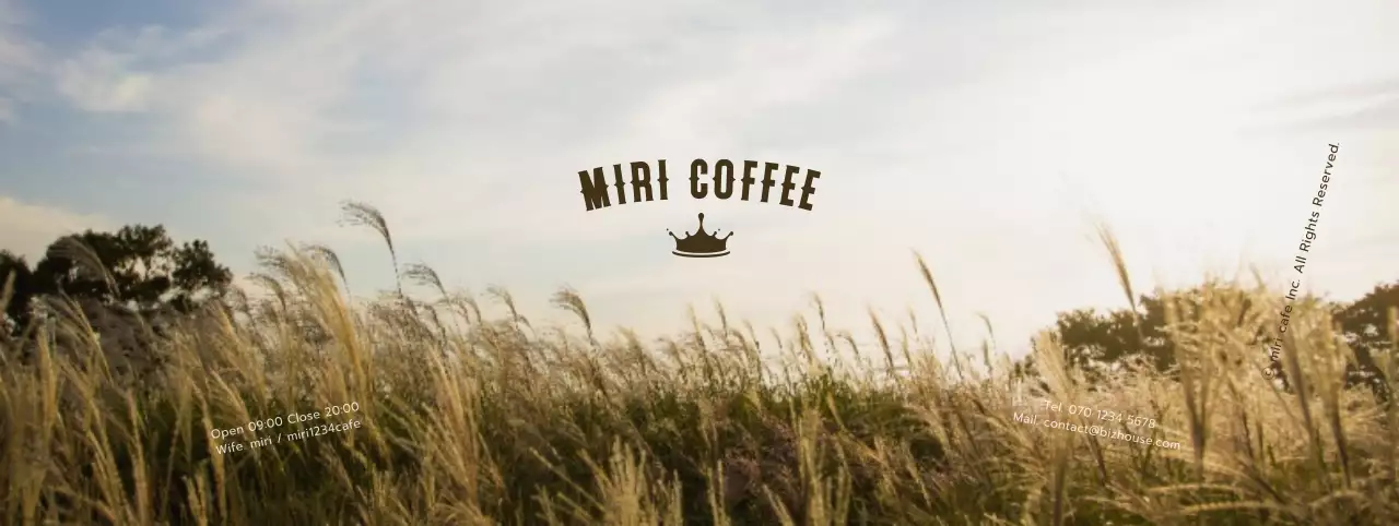 Promote a cafe with a warm, autumnal mossy landscape