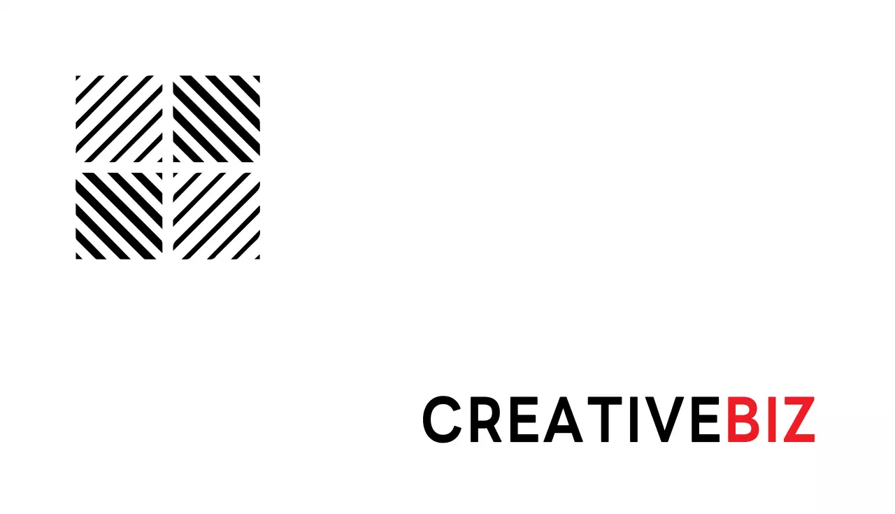 白黒 モダン ビジネス 名刺